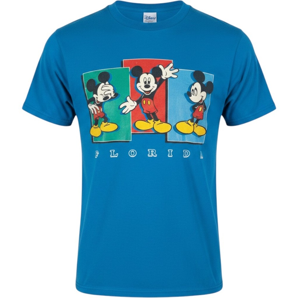 Vintage Mickey Unlimited Florida T Shirt XL Blue Brazos Sportswear Disney 90s